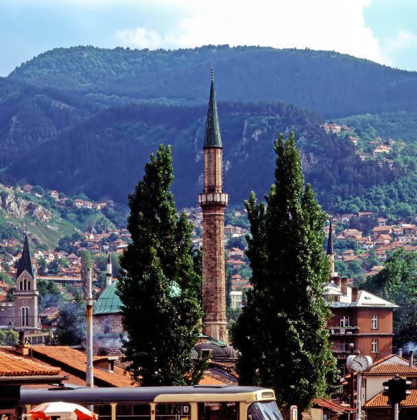 Mosque in old town of  Sarajevo-Bascarsija