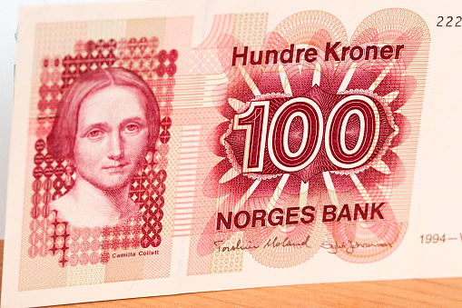 Old Norwegian money - crown a business background