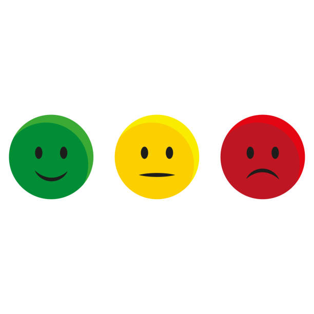 istock Flat illustration with emotions. Survey reaction icon. Smile icon. Vector illustration. stock image. 1411351185