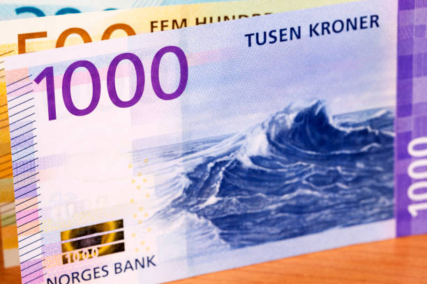 istock Norwegian crown a business background 1411351229