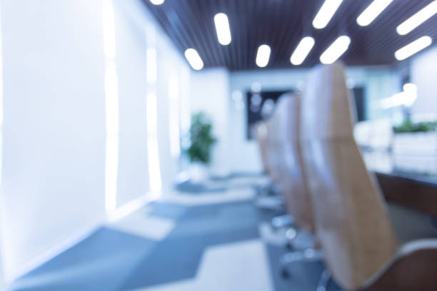 istock Abstract blur office meeting room for background or backdrop design 1411352994