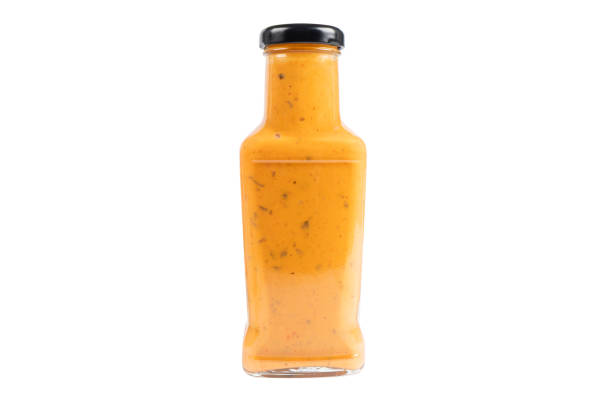 istock Sauce in bottle isolated on white background. Burger sauce. 1411355989