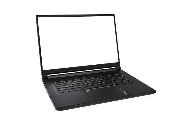 Laptop isolated on white background with clipping paths for laptop and screen.