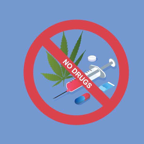 No drugs isometric 3d No drugs isometric 3d vector illustration concept for banner, website, illustration, landing page, flyer, etc. anti tobacco day stock illustrations