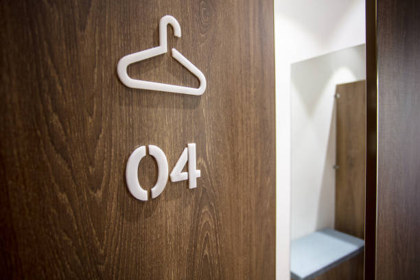 istock Lockers used by students, marked with a specific number 1411361262