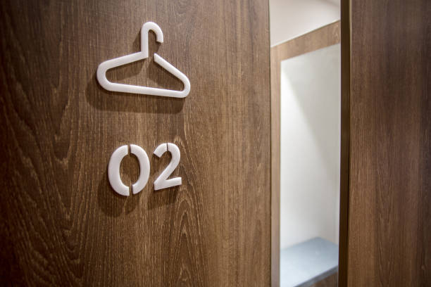 istock Locker in gym locker room, locker number two 1411362017
