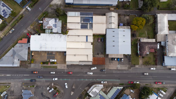 istock Aerial view of shops 1411364035