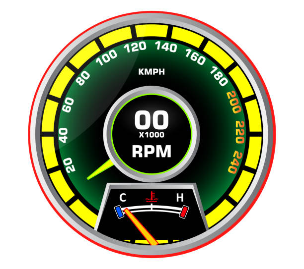 prędkościomierz 4 - odometer speedometer car battery motor vehicle stock illustrations