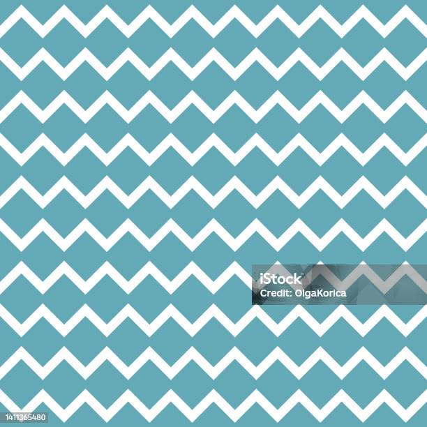 Zigzag Angular Seamless Pattern Blue Green Geometric Background Stock ...