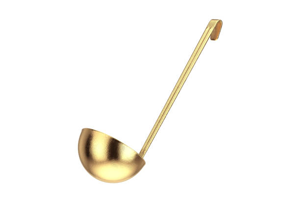 istock Golden Kitchen Soup Ladle. 3d Rendering 1411365807