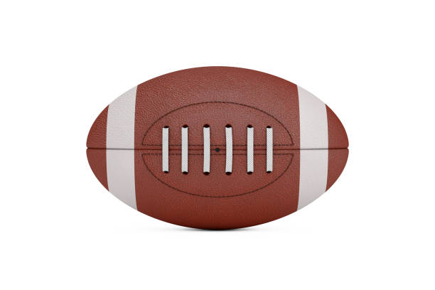 istock Red Classic Old Leather Rugby Ball. 3d Rendering 1411366067