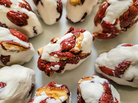 Traditional Chinese Dim Sum, Glutinous Rice and Red Date Cake