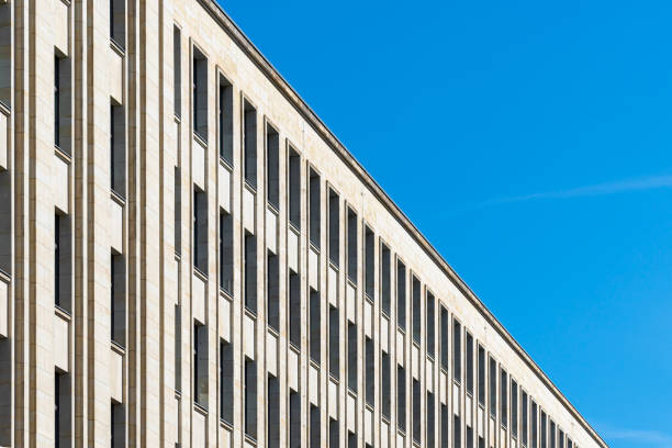 istock Low Angle View Of Building Against Clear Blue Sky 1411375859