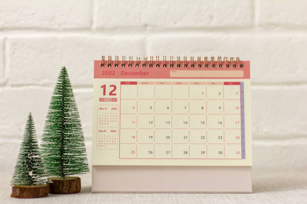 istock Desk calendar for December 2022 planned for month planning. 1411380609