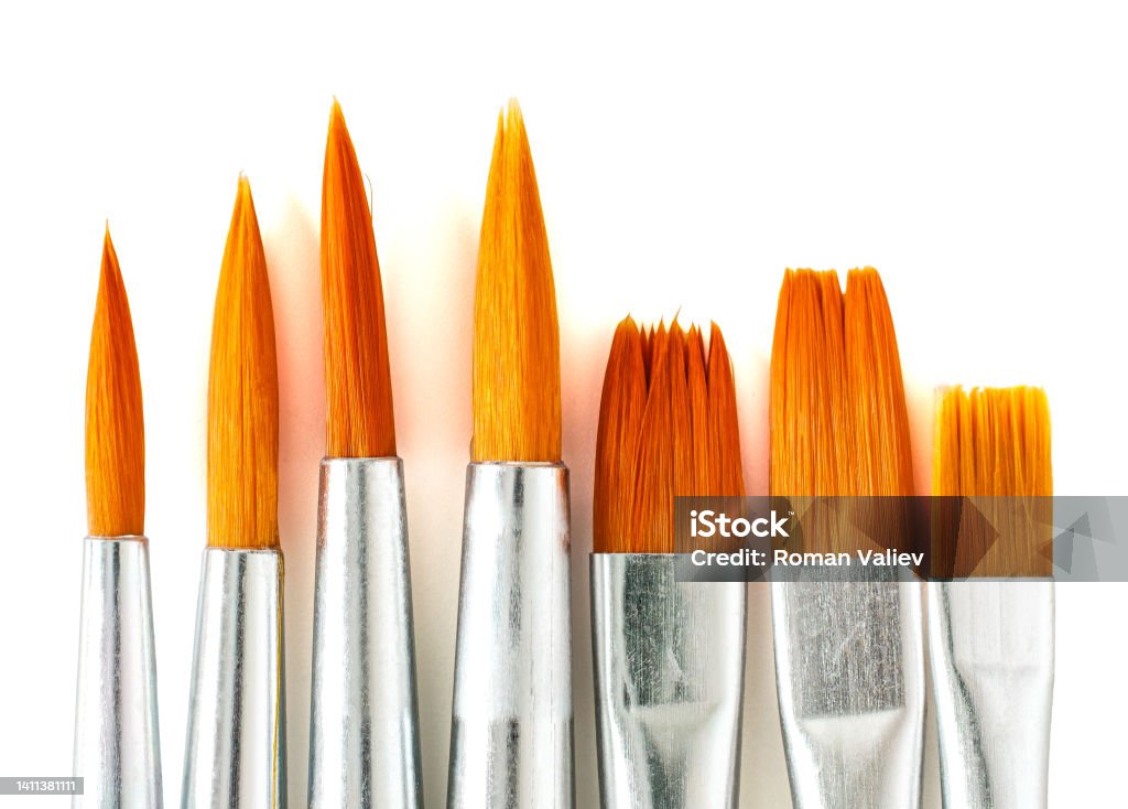 Paint brushes isolated paintbrushes isolated on white background Paintbrush Stock Photo