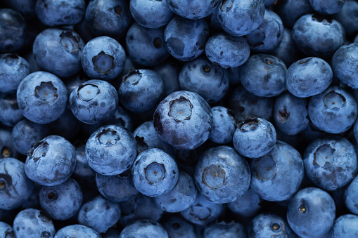 Fresh juicy ripe blueberries background