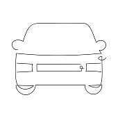 istock Car Single Line Icon 1411385520