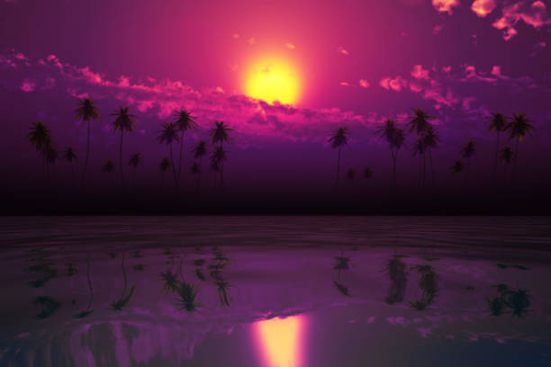 istock purple clouds over coconut island 1411386828