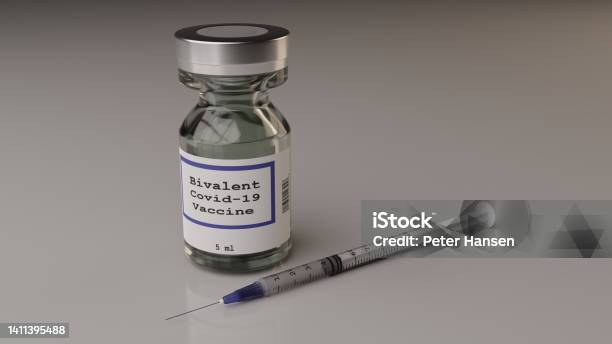 Bivalent Covid19 Vaccine Vial And Syringe Stock Photo - Download Image Now - Vaccination, Coronavirus, COVID-19 Vaccine