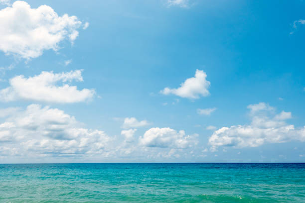 istock perfect sky and water of ocean 1411397921