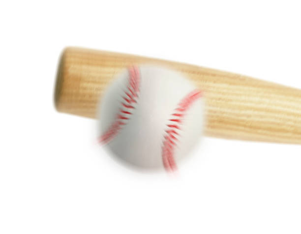 動きのある野球のヒット - baseball baseball bat bat isolated ストックフォトと画像