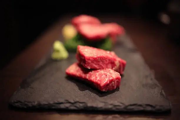 Kobe beef in Japanese restaurant