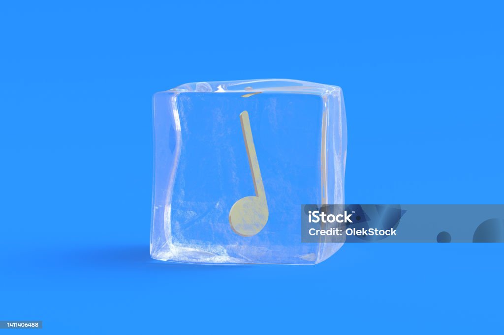 Note Ice Musical Note In Ice Cube 3d Illustration Stock Photo - Download Image ...