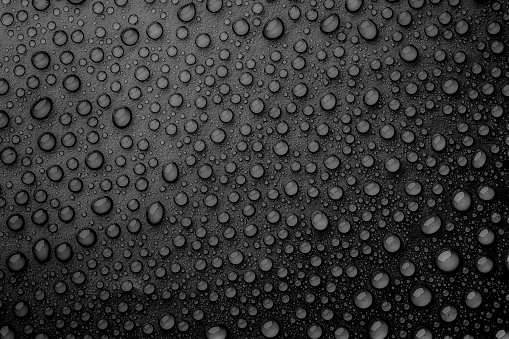Texture with water drops on black background
