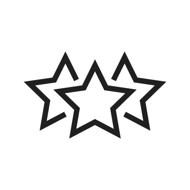 ilustrações de stock, clip art, desenhos animados e ícones de star icon vector on a white background - space backgrounds star sky