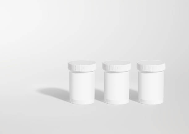 istock Mockup of medicine bottles for packaging design, on white background 1411414352