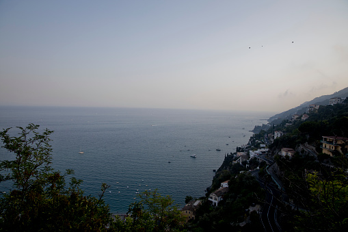 view of a typical natural inlet of the Amalfi coast
