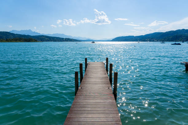 istock Dock at the Woerthersee in Carinthia, Austria 1411418903