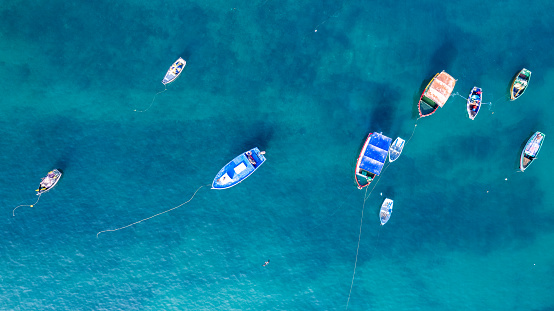 A big marlin jumps near a charter fishing game boat near Cairns.