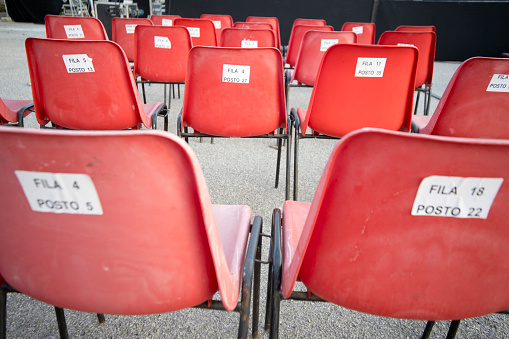 Bleachers at a stadium.