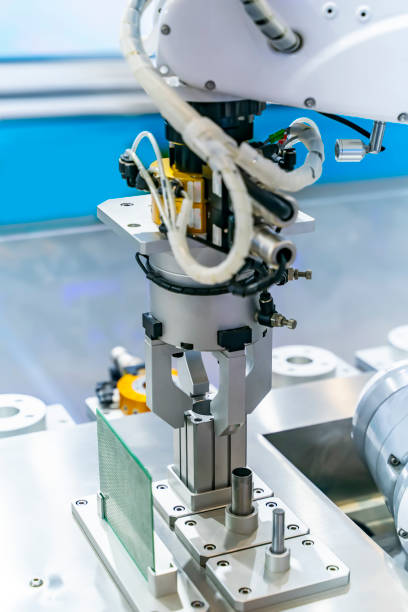 istock industrial robotic arm manipulator, Manufacturing, engineering, futuristic, ai, technology concept 1411424113