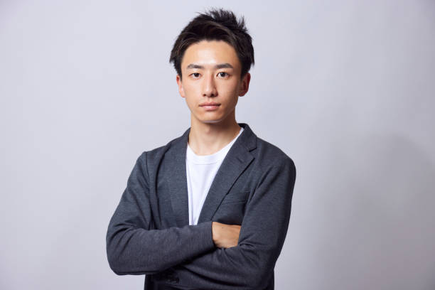 若いビジネスマンの肖像画 - 日本人 ストックフォトと画像