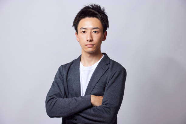 jovem empresário retrato - japanese ethnicity - fotografias e filmes do acervo