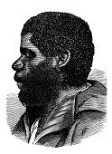 istock Antique illustration, ethnography and indigenous cultures: Tasmanian man 1411431025