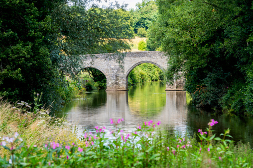 Teston Bridge over the river Medway near Maidstone in Kent, England