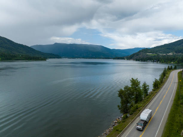 istock Scenic Drive along the lake 1411434564