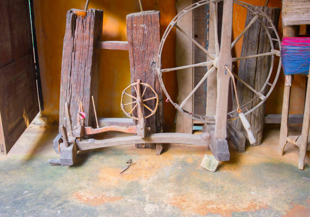 Images of traditional handicraft weaving tools