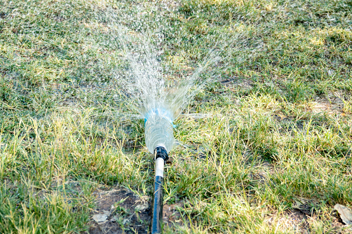 Makeshift Sprinkler at Okaukuejo Camp of Etosha National Park in Kunene Region, Namibia