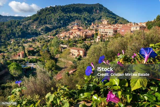 Valldemossa Village And Carthusian Monastery Architecture In Majorca Stock Photo - Download Image Now
