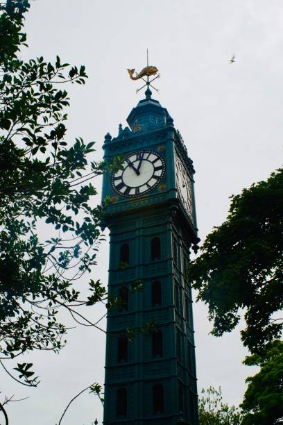 old torre do relógio - melbourne australia clock tower clock - fotografias e filmes do acervo