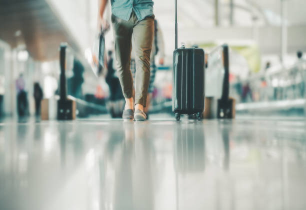 istock Modern airport hall with passenger 1411451347