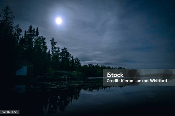 Midnight Reflections Stock Photo - Download Image Now - Backgrounds, Beauty, Beauty In Nature