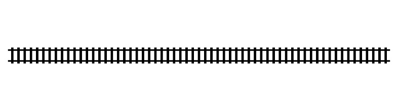 Vector railroad train track railway contour silhouette vector tramway metro subway path on white background