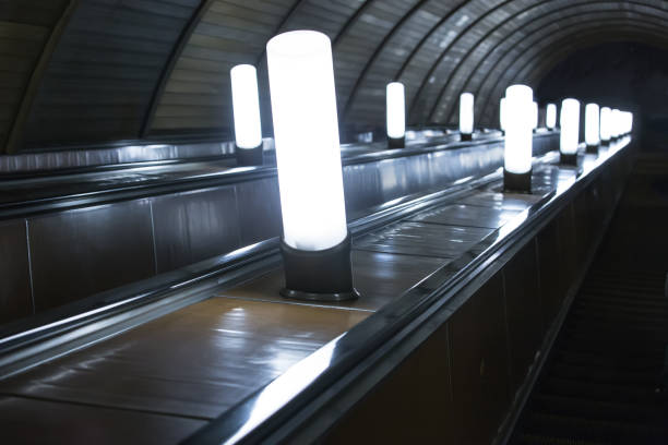 istock Escalator staircase in the city subway 1411455340