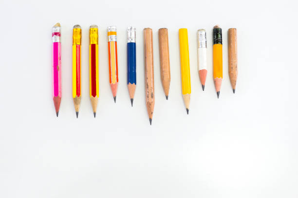 istock Many pencils are active on a white background. 1411455572