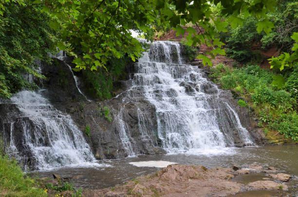 istock Dzhurinsky (Chervonogorodsky) waterfall in Ukraine 1411457234